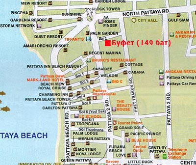Карта Паттайи