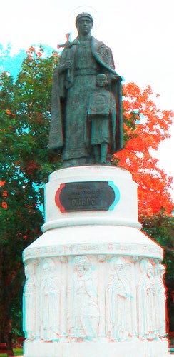 Памятник Великой Ольге. 3D фото.