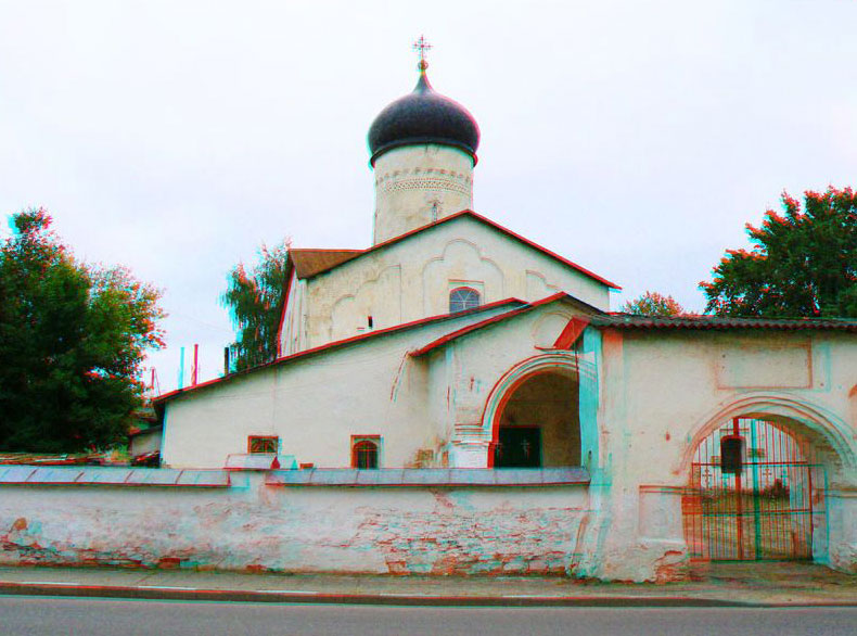 Церковь Козьмы и Дамиана с Примостья. Псков. 3D фото.
