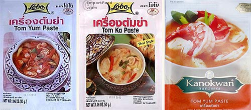 Паста для супа Том Ям, Том Ка. Фирма "Lobo" и "Kanokwan".