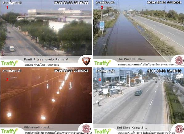 1.	Panit Pitssanurok- Rama V<br>
2.	The Parallel Road / Thammasat Rangsit Post Office Klong Luang outbound / Klong Luang district. <br>
3.	Vibhavadi road, Paholyothin Road Donmuang Airport outbound Donmuang<br>
4.	Soi King Kaew 37/1 (entrance), Toyota Suwannaphum, inbound, Bangpli<br>
