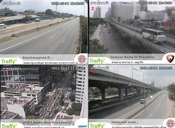 1.	Kanchanapisek Prapadaeng Bangwak inbound Bangkae<br>
2.	Samyan Rama IV-Phayathai<br>
3.	JOWIT Asoke-New Petchaburi(2) <br>
4.	Vibhavadi frontage road, Outbound Phaholyothin road, RT Army Club, Phayathai<br>

